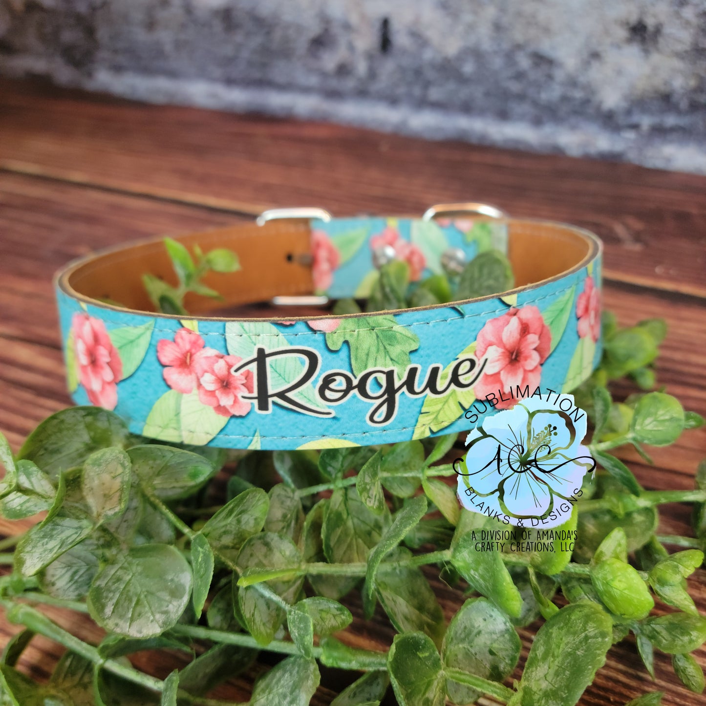 RTS Sublimation ready PU Leather PET COLLAR, dog collar