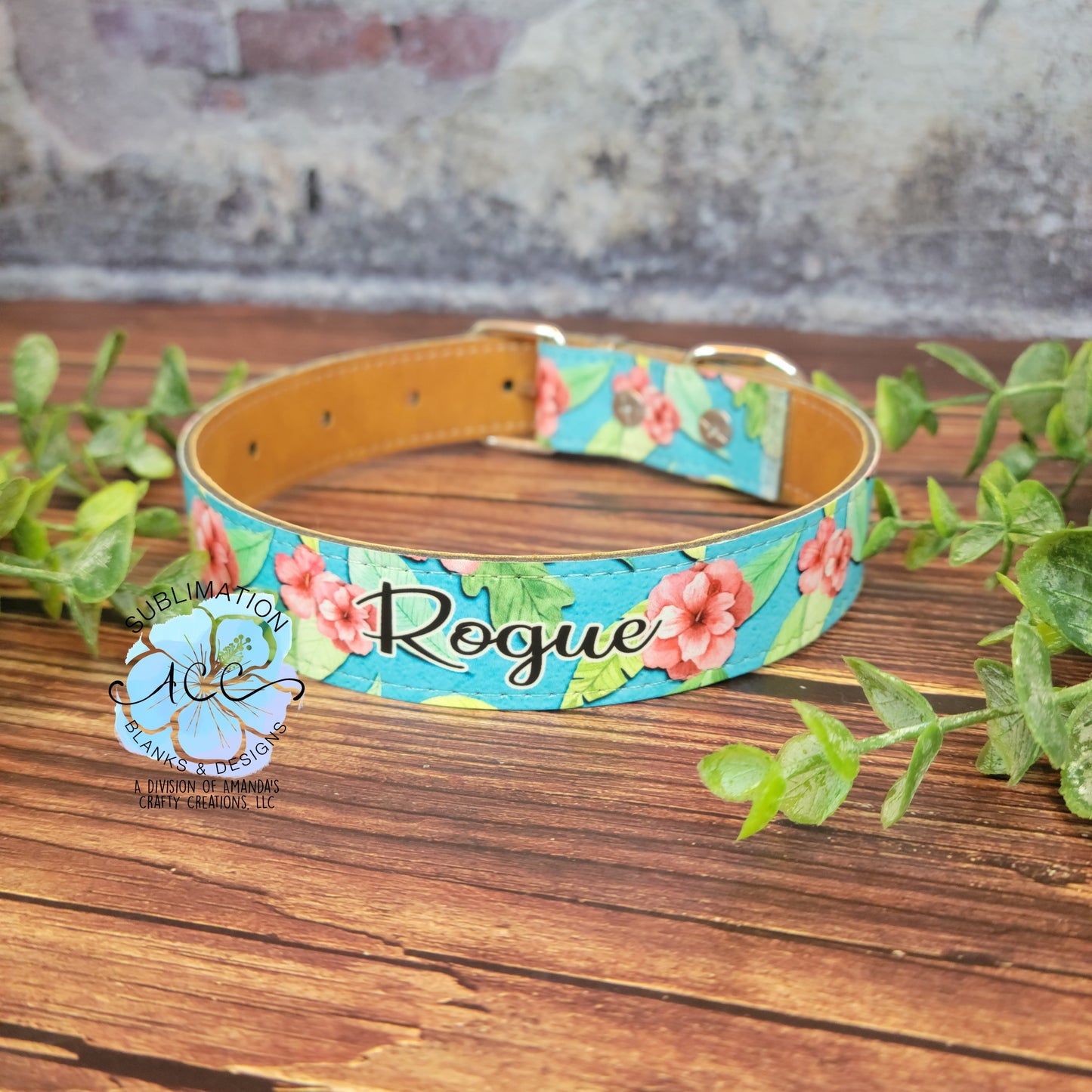 RTS Sublimation ready PU Leather PET COLLAR, dog collar
