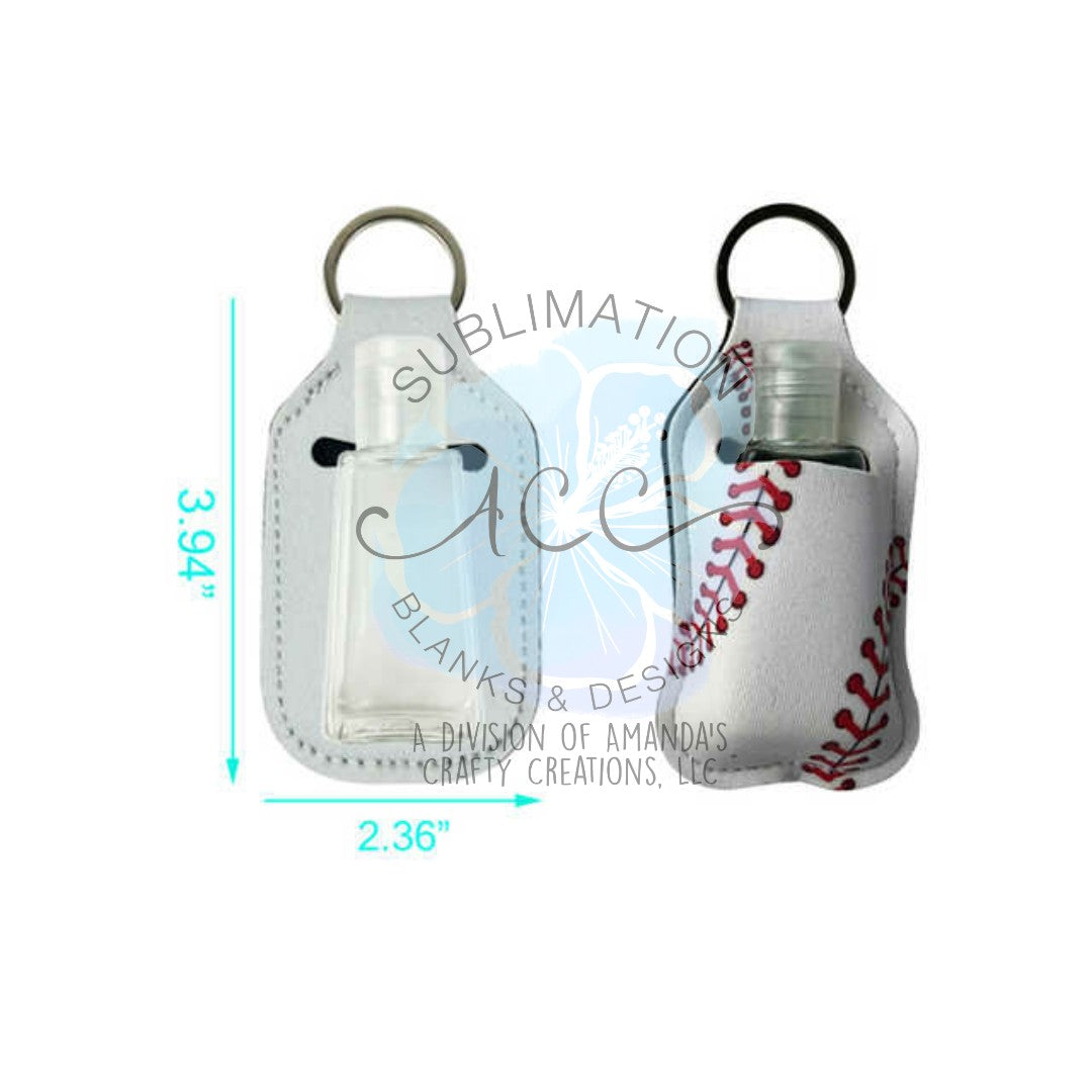 NEOPRENE hand sanitizer bottle holder keychains Sublimation ready blanks RTS