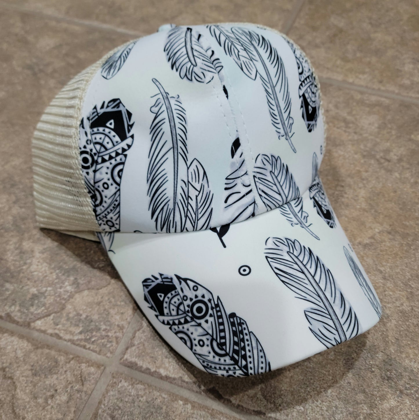 RTS Criss Cross Ponytail Vintage HATS, distressed vintage mesh trucker hats