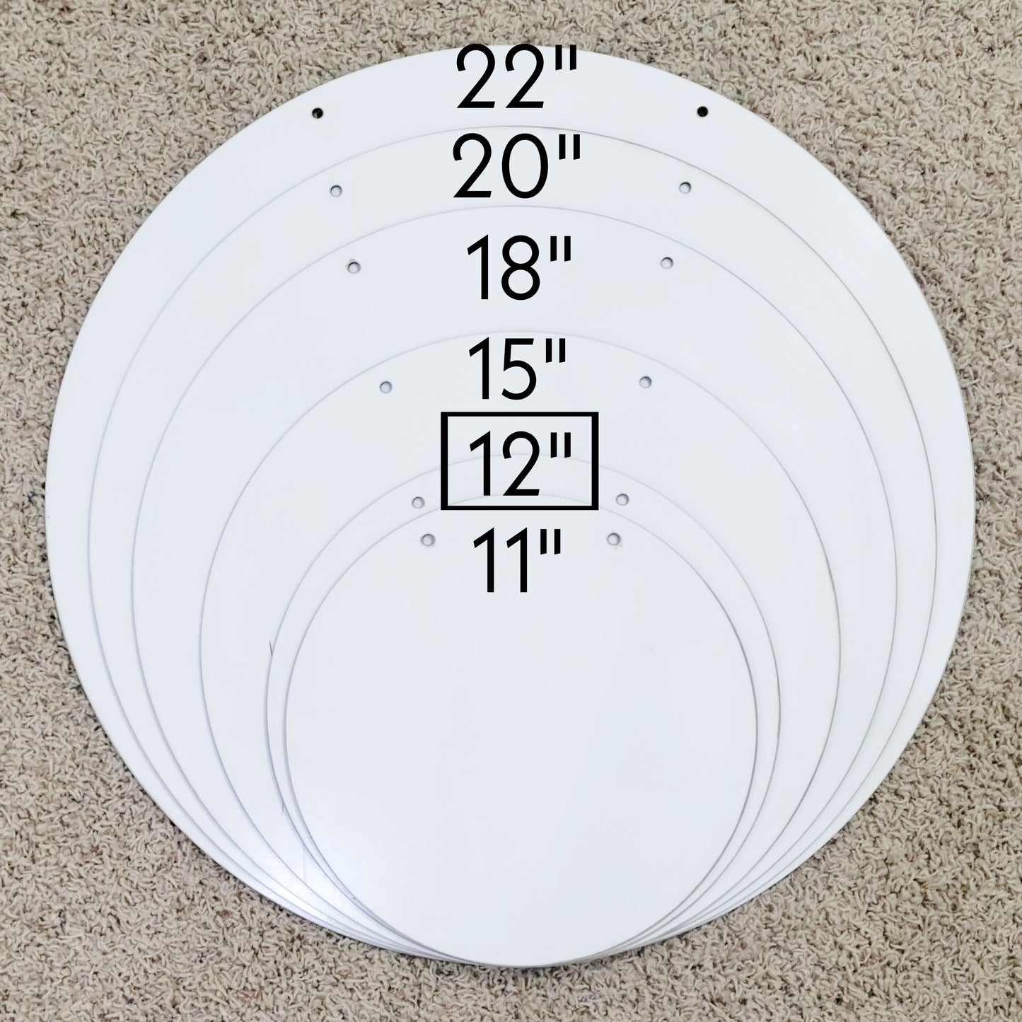 12" Circle Hardboard Blanks for Sublimation – Round Sublimation Blank, Single/Double-Sided, Hanger Blank