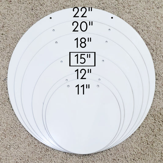 15-Inch Round Sublimation Hardboard Blanks | Double & Single-Sided Circle Blanks