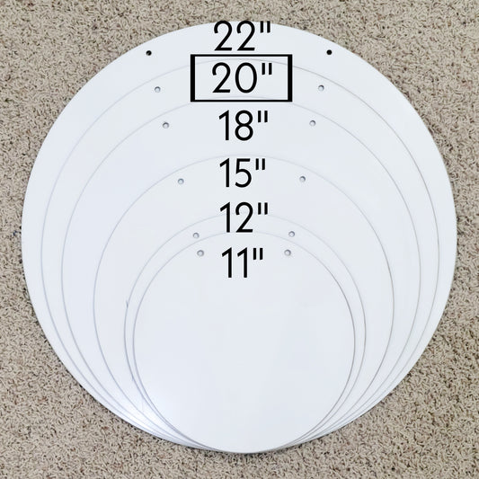 20" Round Sublimation Hardboard Blanks with Hanger – Premium Circle Sublimation Blanks