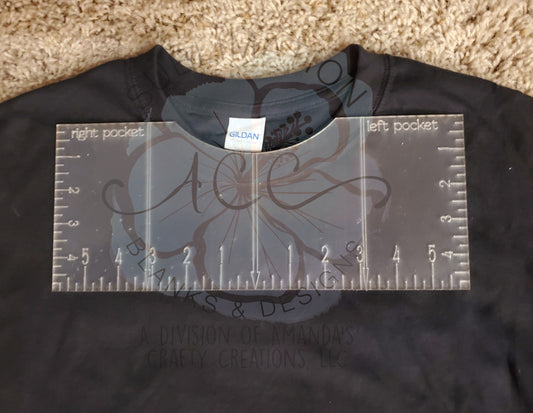 Tshirt centering tool, alignment tool, shirt design placement tool