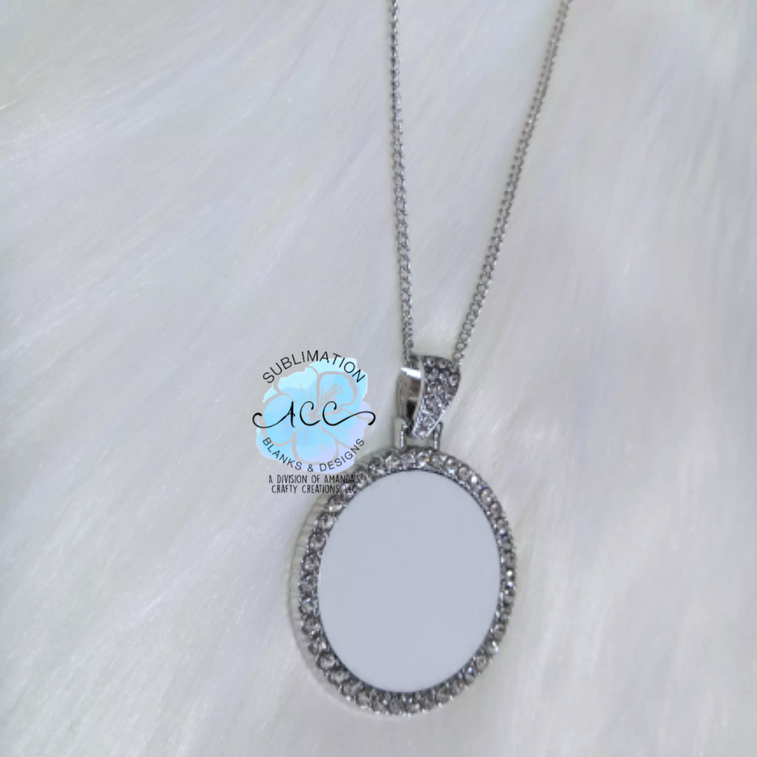 Sublimation blank necklace, circle necklace, rectangle necklace, double sided necklace blank, sublimation blank necklace RTS
