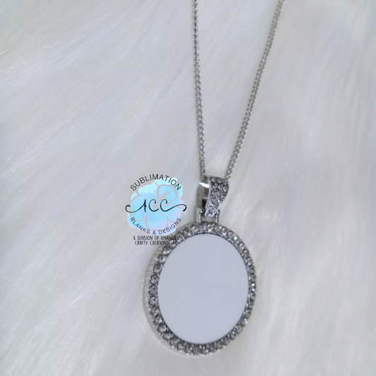Sublimation blank necklace, circle necklace, rectangle necklace, double sided necklace blank, sublimation blank necklace RTS