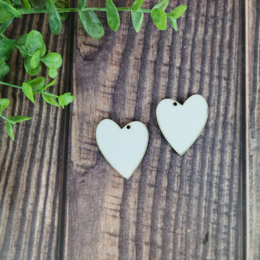 Sublimation blanks, SET of 10 pairs sublimation heart earring blanks, sublimation blank, sublimation heart earring blanks, sublimation mdf blank