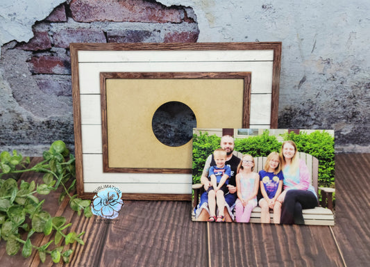 Interchangeable sublimation blank picture frame, sublimation frame blank, 4x6 picture cutout, interchangeable 4x6 picture frame decor