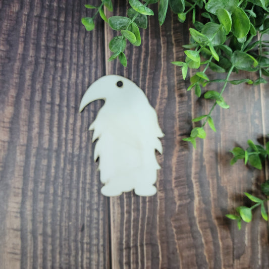 Set of 5 or 10 Gnome ornament hardboard blanks, 4" sublimation hardboard blank, SINGLE or DOUBLE-sided ornament sublimation blank