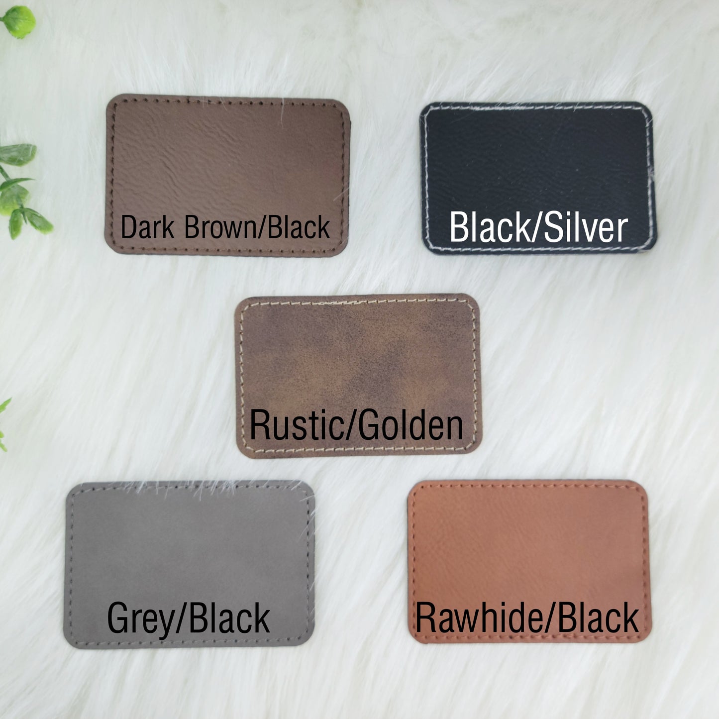 Laserable leatherette hat patches, laser friendly leatherette hat patches, patches for hats, engraveable patches with adhesive RTS