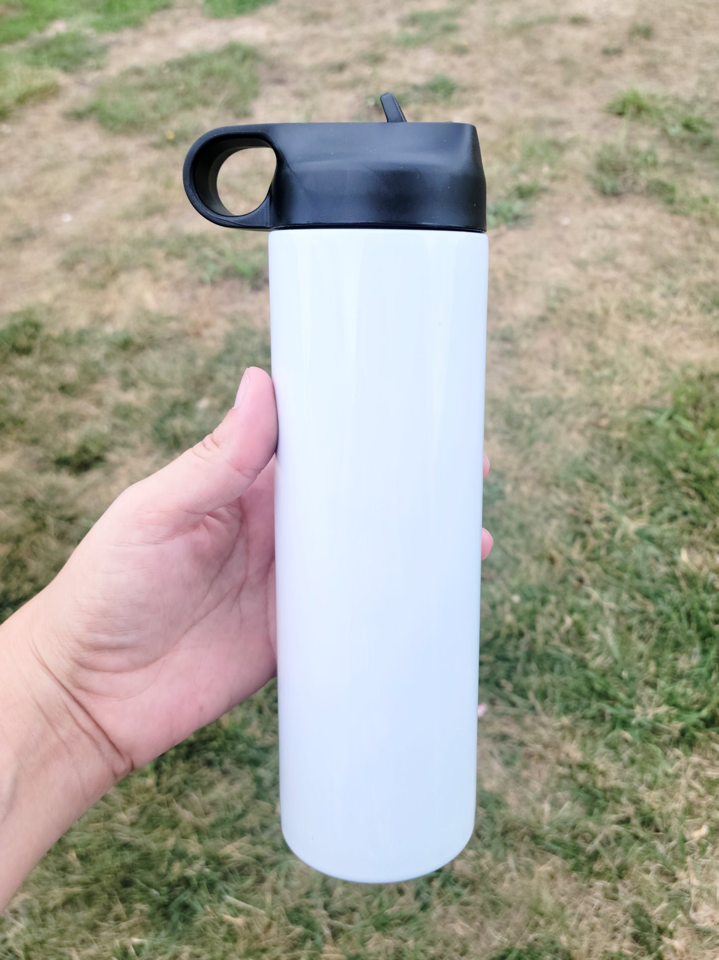 20 oz Straight Sublimation-Ready Skinny Tumbler with Ring Handle – Leak-Resistant Screw-On Lid - Hydro Tumble