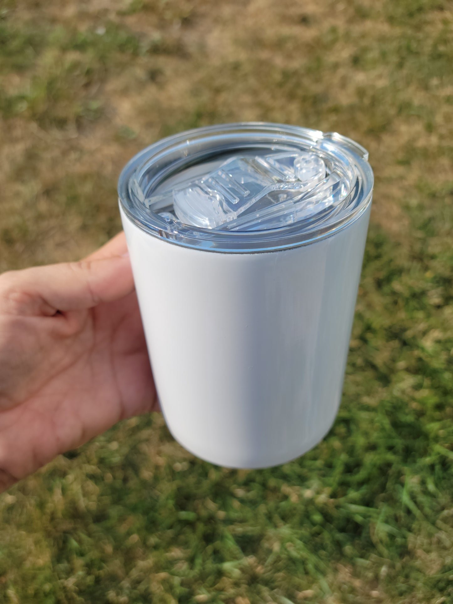 RTS Lowball STRAIGHT coffee tumbler, Sublimation ready coffee tumbler, Stubby, whiskey bent glass, NO seam