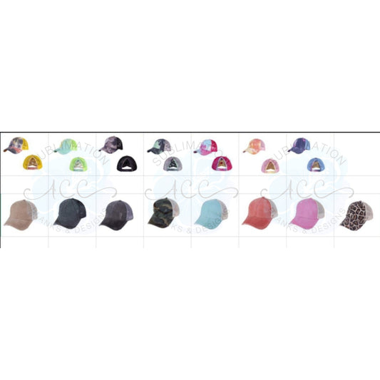 Criss Cross YOUTH Ponytail Vintage HATS, distressed vintage mess trucker hats RTS