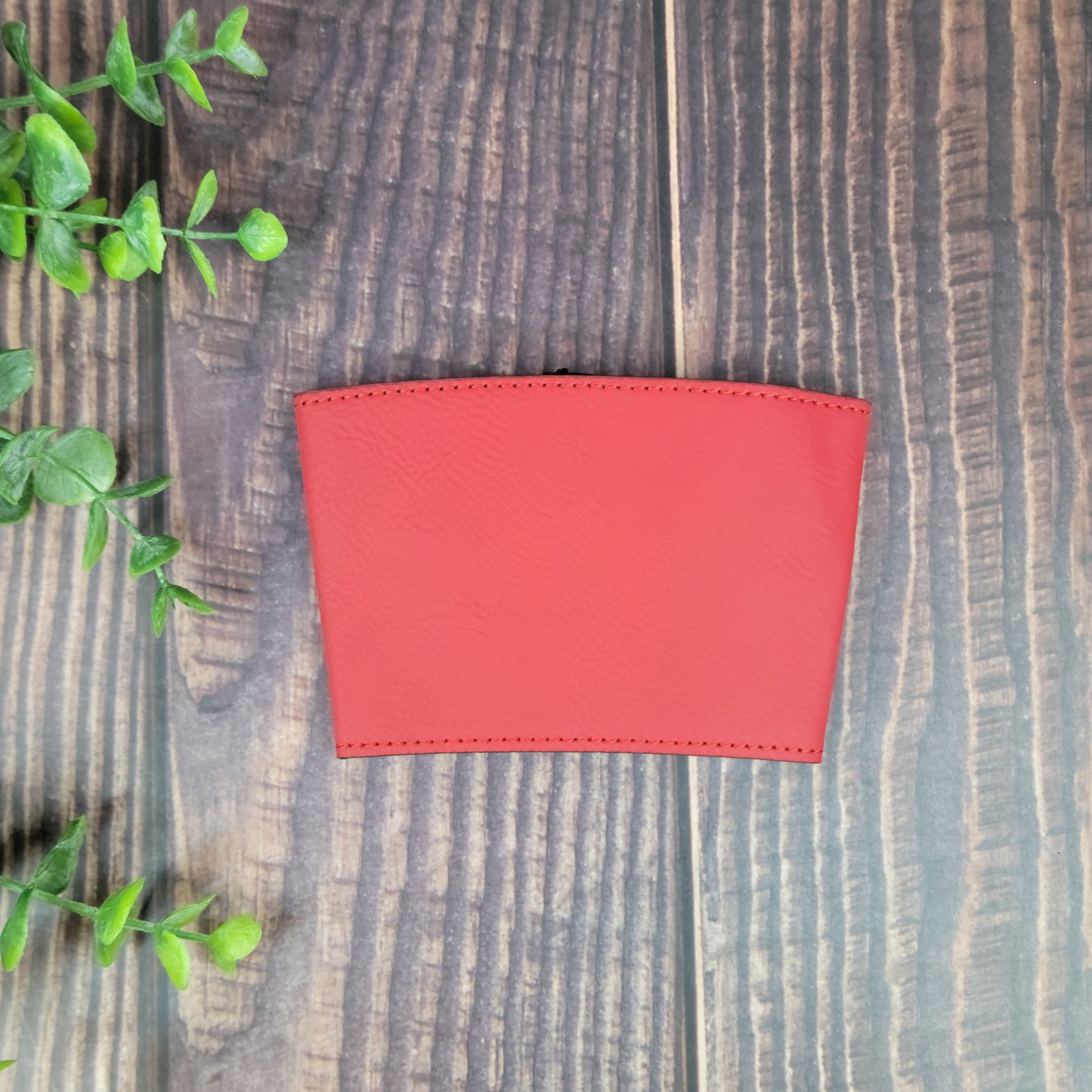 Laserable leatherette coffee cup sleeve, laser friendly cup sleeves, engraveable cup sleeves RTS