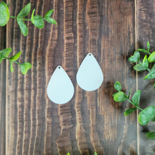 Sublimation ALUMINUM teardrop earring blanks, SET OF 10 PAIRS teardrop earring sublimation blanks, DOUBLE-sided teardrop earring shape blanks for sublimation