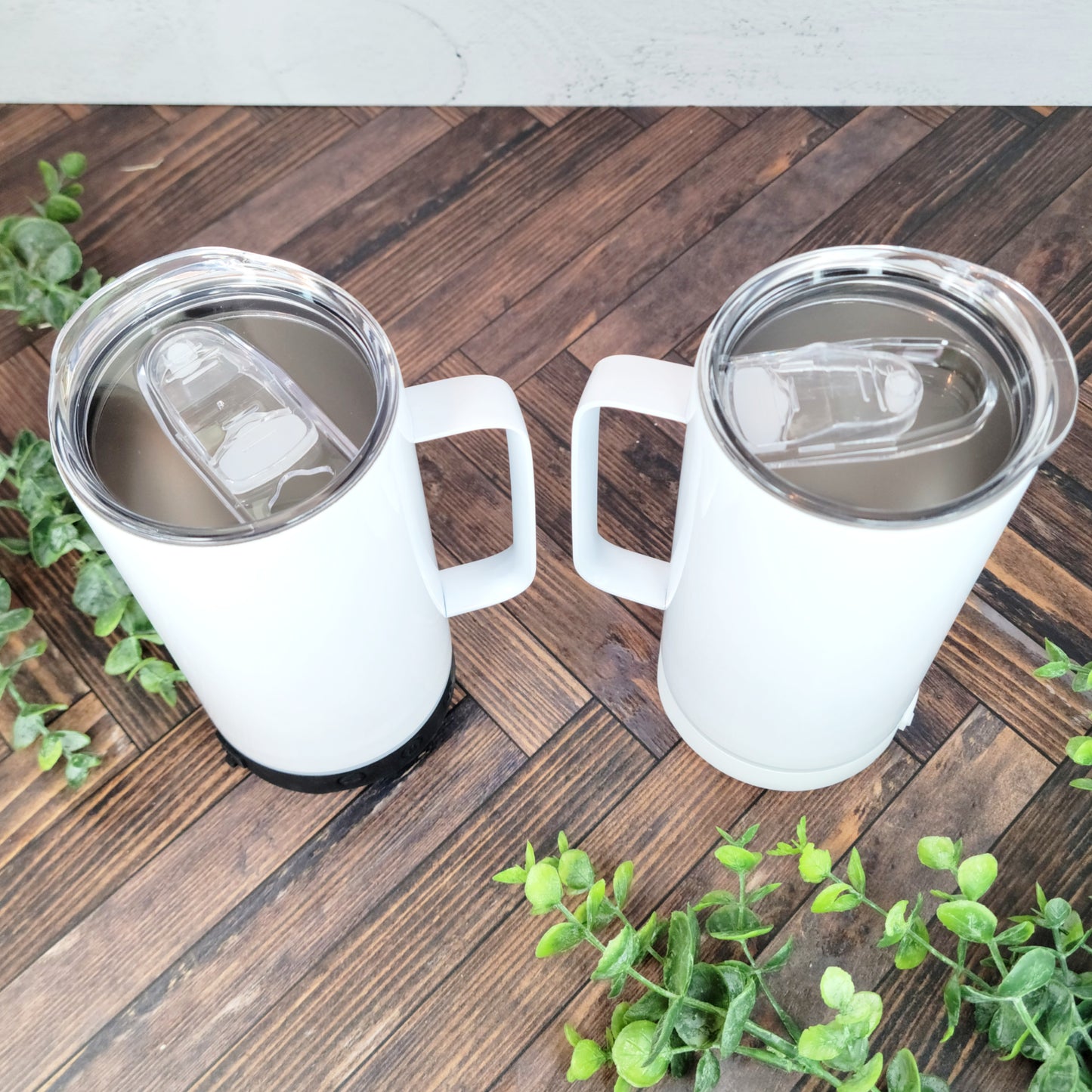 14oz Handled Tumbler with Bluetooth Speaker - Skinny Straight Design | 4-in-1 Glossy Sublimation-Ready | Ready to Ship (RTS)