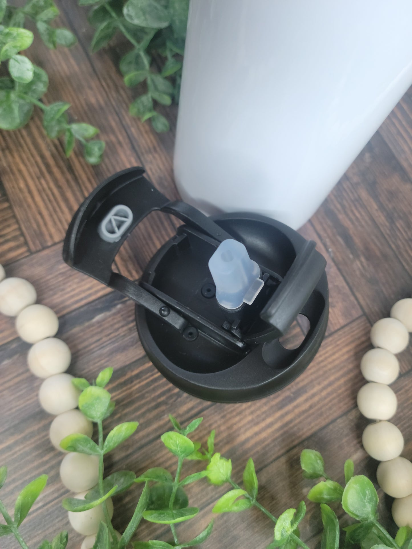 20 oz Straight Sublimation-Ready Skinny Tumbler with 2-in-1 Sippy/Straw Lid and Screw-On Handle