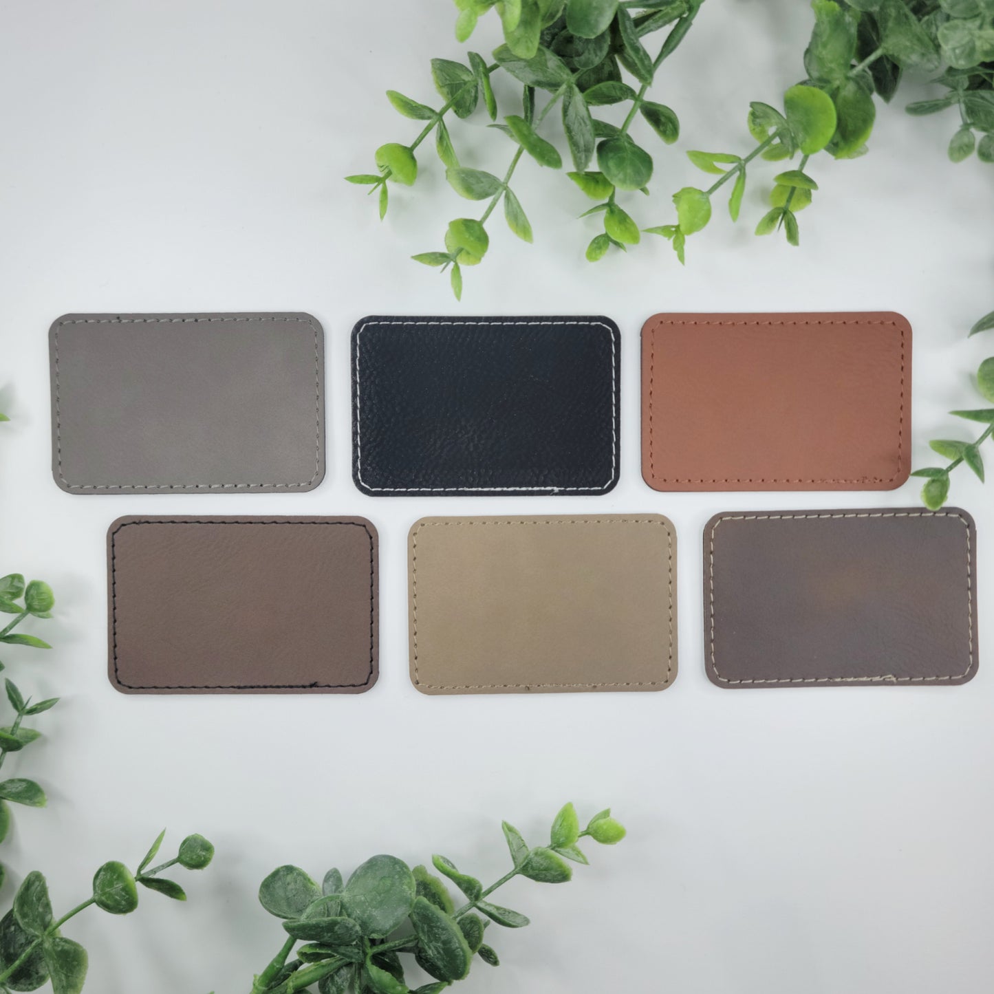 Laserable leatherette hat patches, laser friendly leatherette hat patches, patches for hats, engraveable patches with adhesive RTS