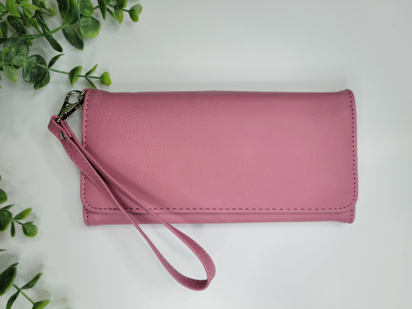 Laserable Leatherette Long Style Wallets with wristlet lanyard strap, Tri fold wallets for engraving, laser safe wallets, engraveable wallets RTS