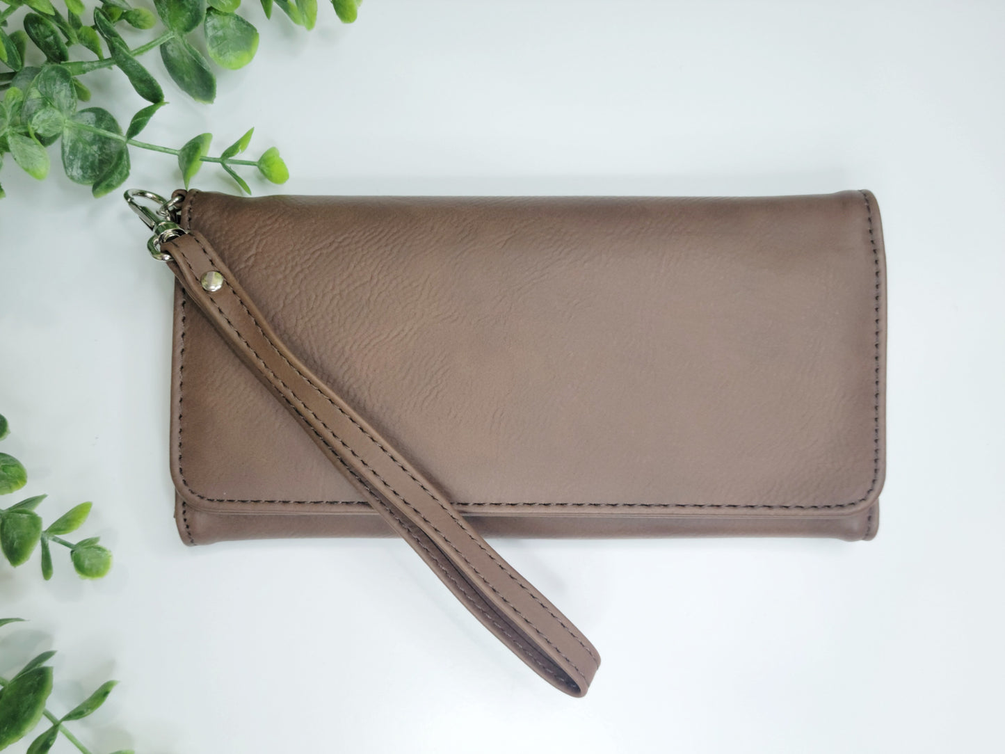 Laserable Leatherette Long Style Wallets with wristlet lanyard strap, Tri fold wallets for engraving, laser safe wallets, engraveable wallets RTS
