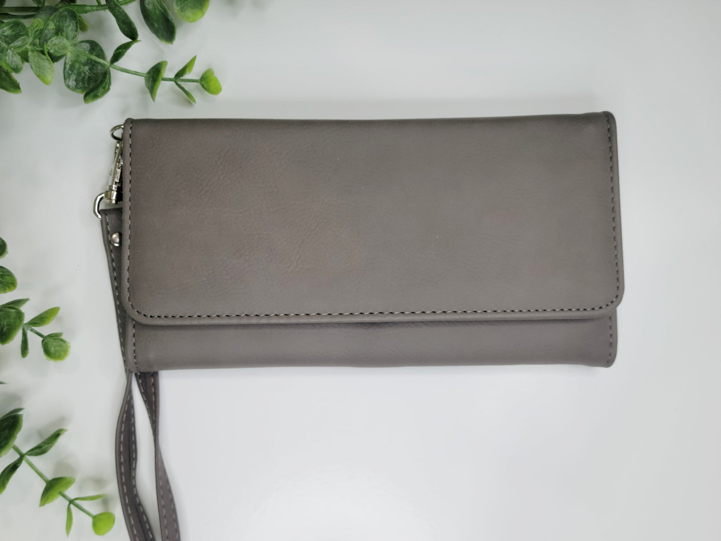 Laserable Leatherette Long Style Wallets with wristlet lanyard strap, Tri fold wallets for engraving, laser safe wallets, engraveable wallets RTS