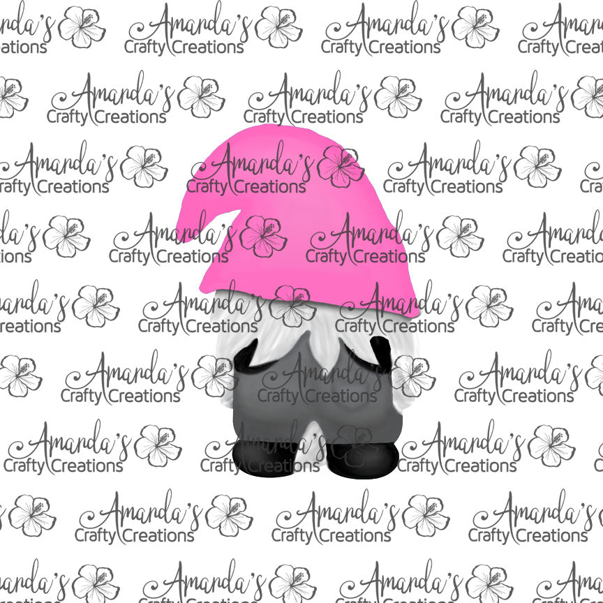 Valentine Pink Hat Gnome Back Sublimation Design, Hand drawn Gnome Sublimation earring design, digital download, JPG, PNG
