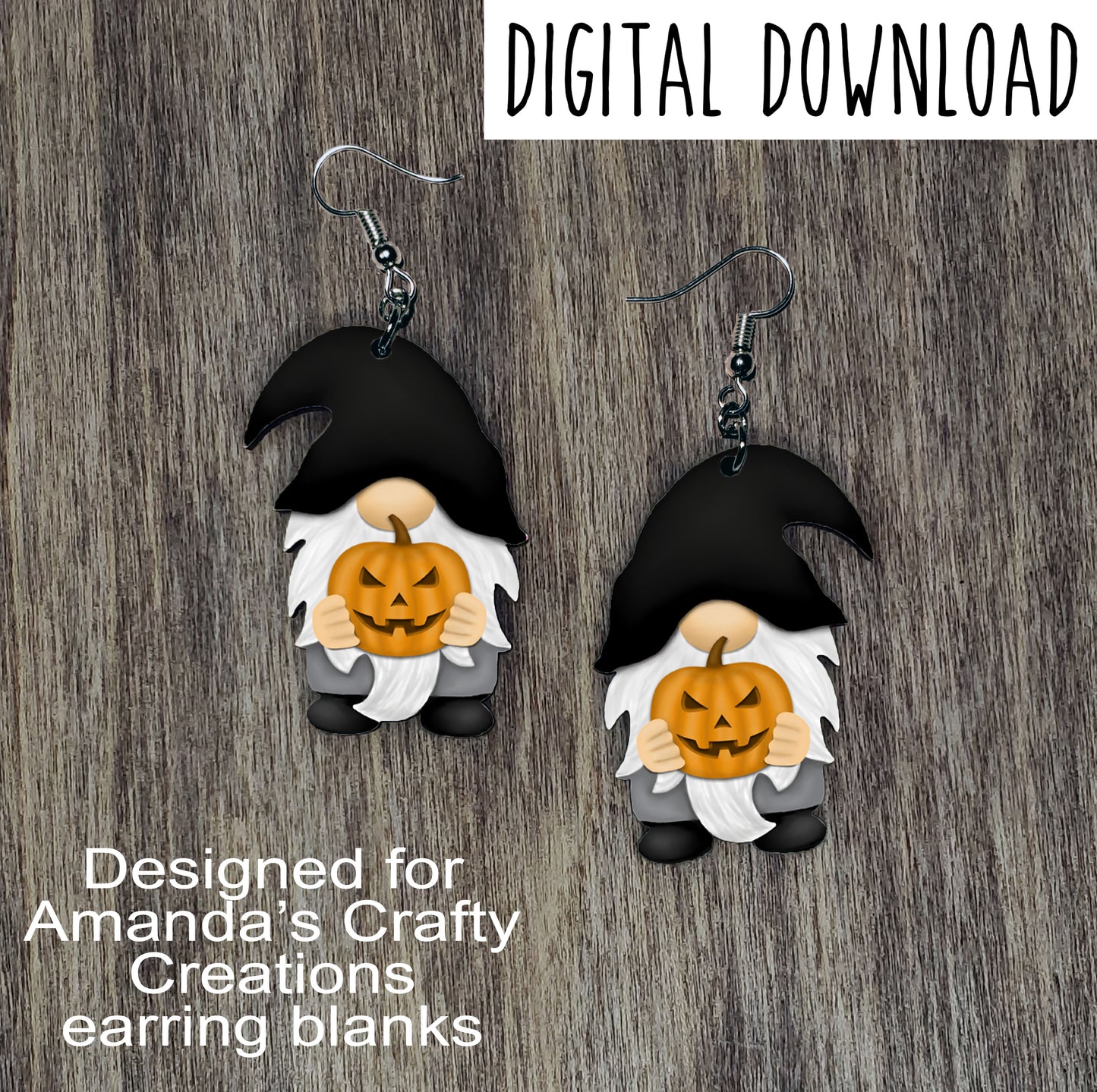 Pumpkin Gnome Sublimation Design, Hand drawn Gnome Sublimation earring design, digital download, JPG, PNG