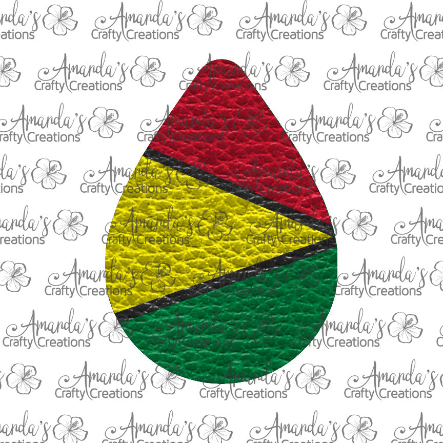 Rasta Colorblock Teardrop Earring Sublimation Design, Hand drawn Teardrop Sublimation earring design, digital download, JPG, PNG