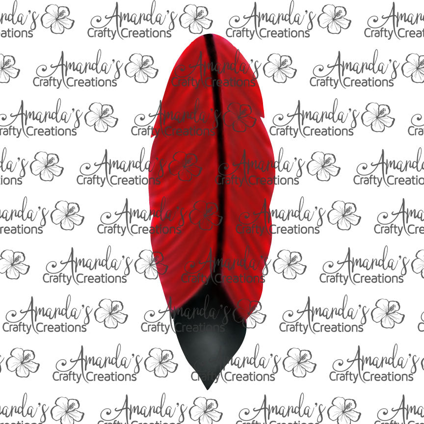 Red Black Feather Earring Sublimation Design, Hand drawn Feather Sublimation earring design, digital download, JPG, PNG