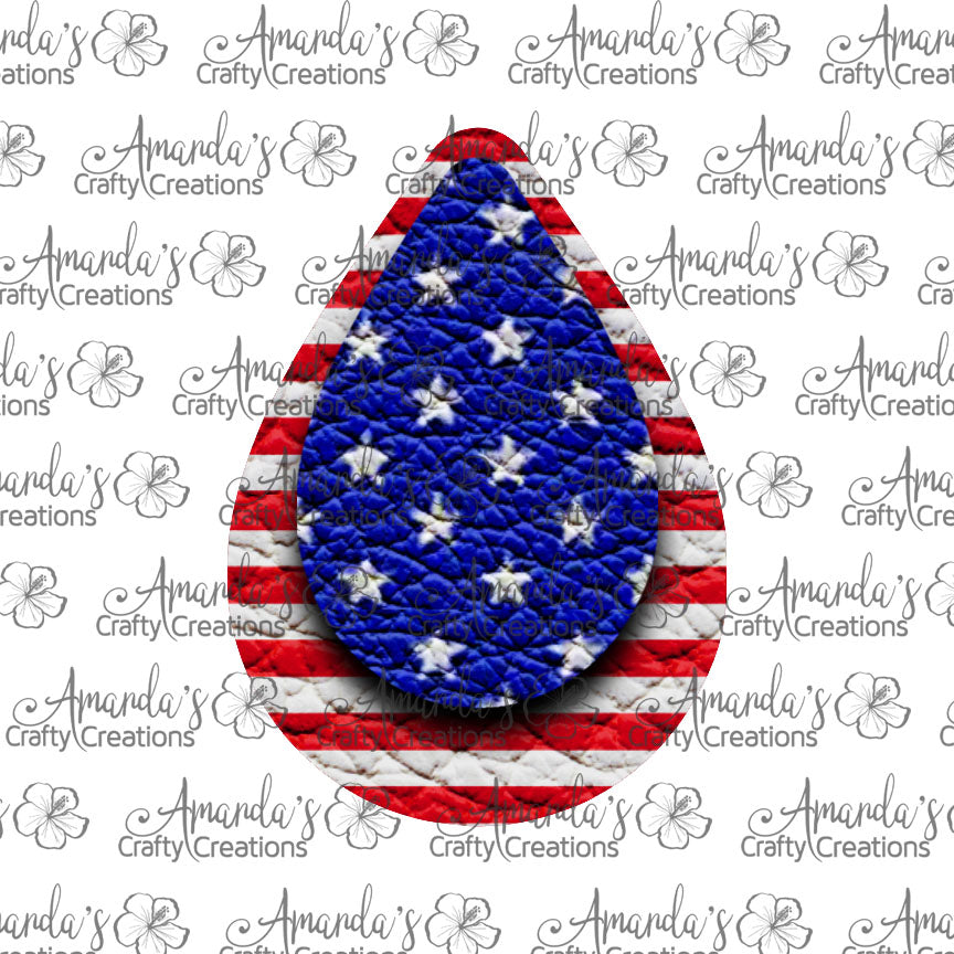 Red White Blue Star Teardrop Earring Sublimation Design, Hand drawn Teardrop Sublimation earring design, digital download, JPG, PNG