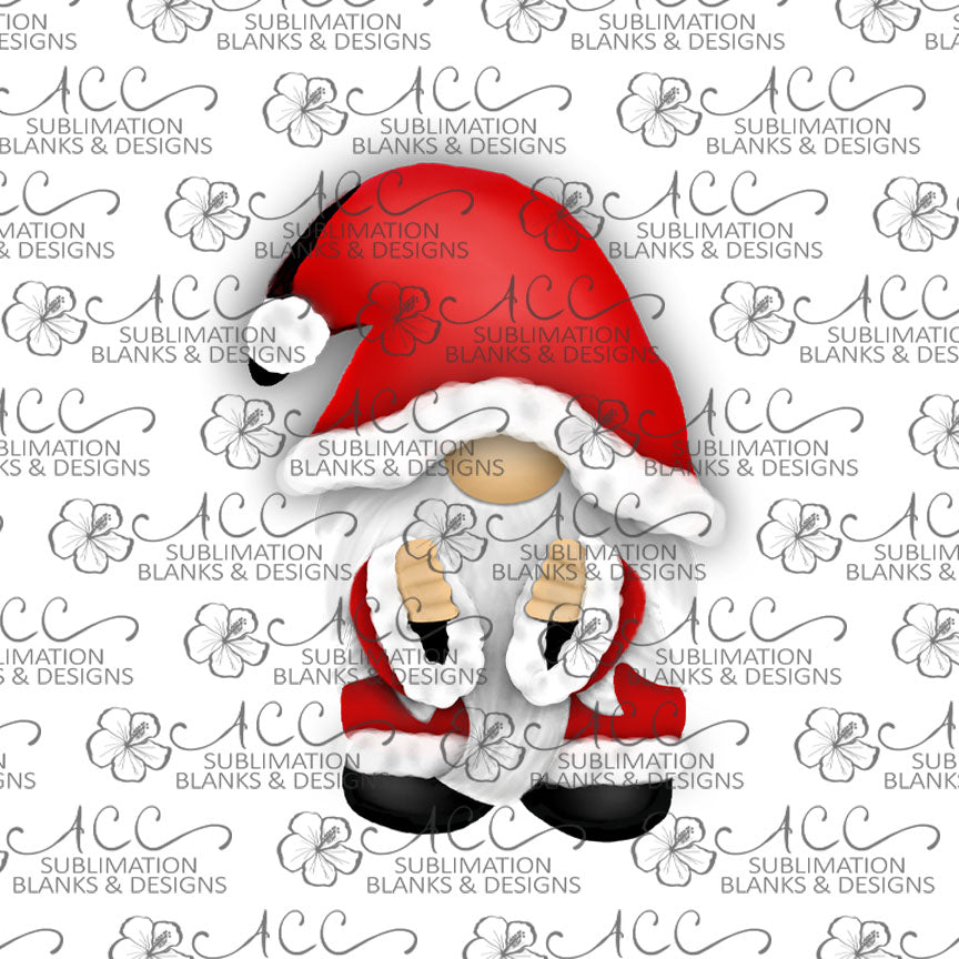Santa Gnome Sublimation Design, Hand drawn Gnome Sublimation earring design, digital download, JPG, PNG