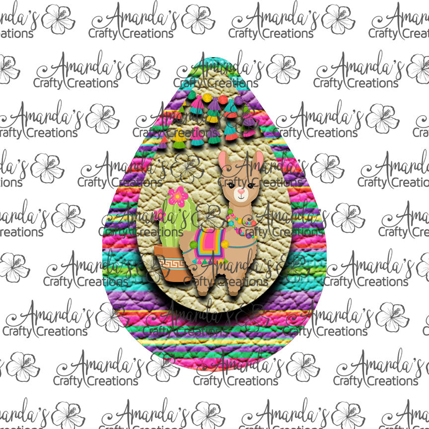 Tan Llama Yellow Teardrop Earring Sublimation Design, Hand drawn Teardrop Sublimation earring design, digital download, JPG, PNG