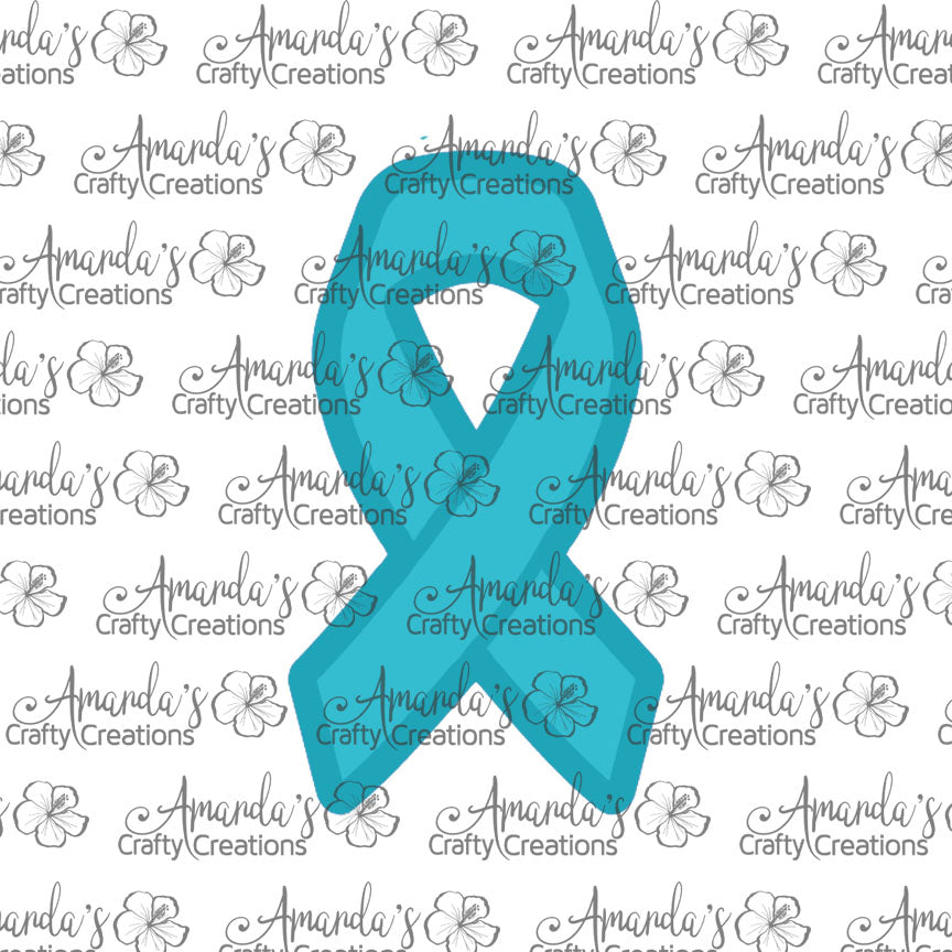 Teal Awareness Ribbon Sublimation Earring Sublimation Design, Hand drawn Awareness Ribbon Sublimation earring design, digital download, JPG, PNG