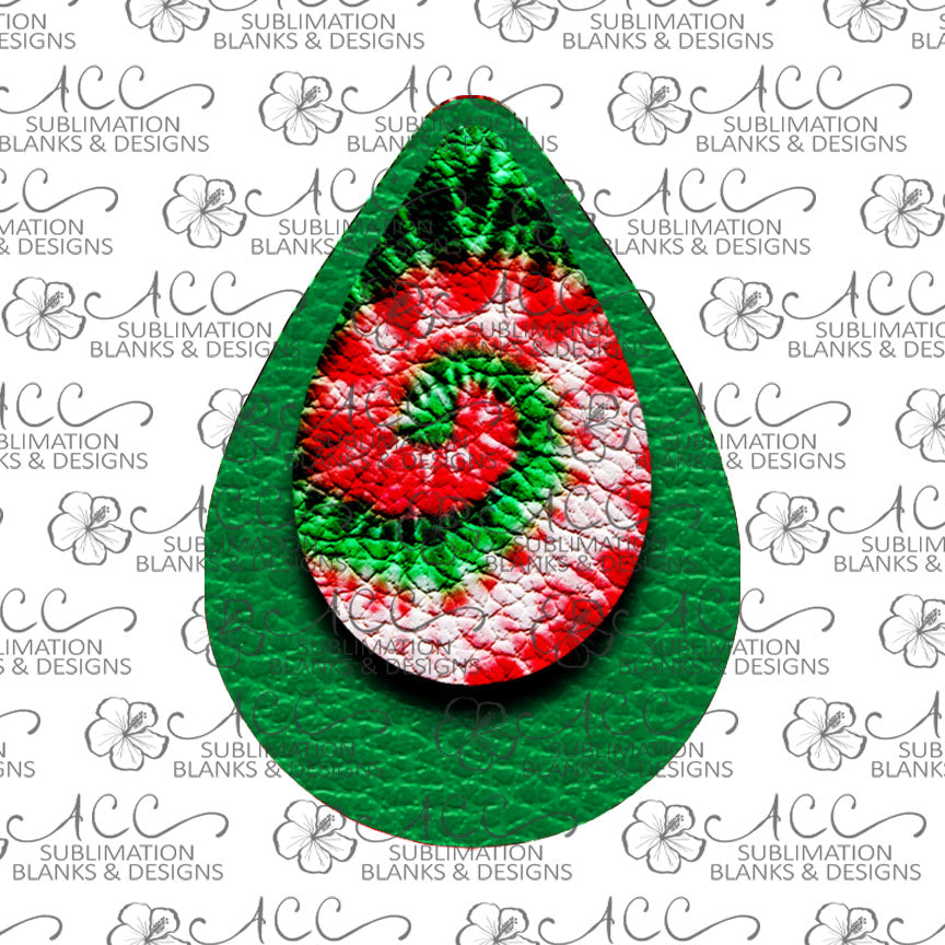 Tie Dye Red Green Bottom Teardrop Earring Sublimation Design, Hand drawn Teardrop Sublimation earring design, digital download, JPG, PNG