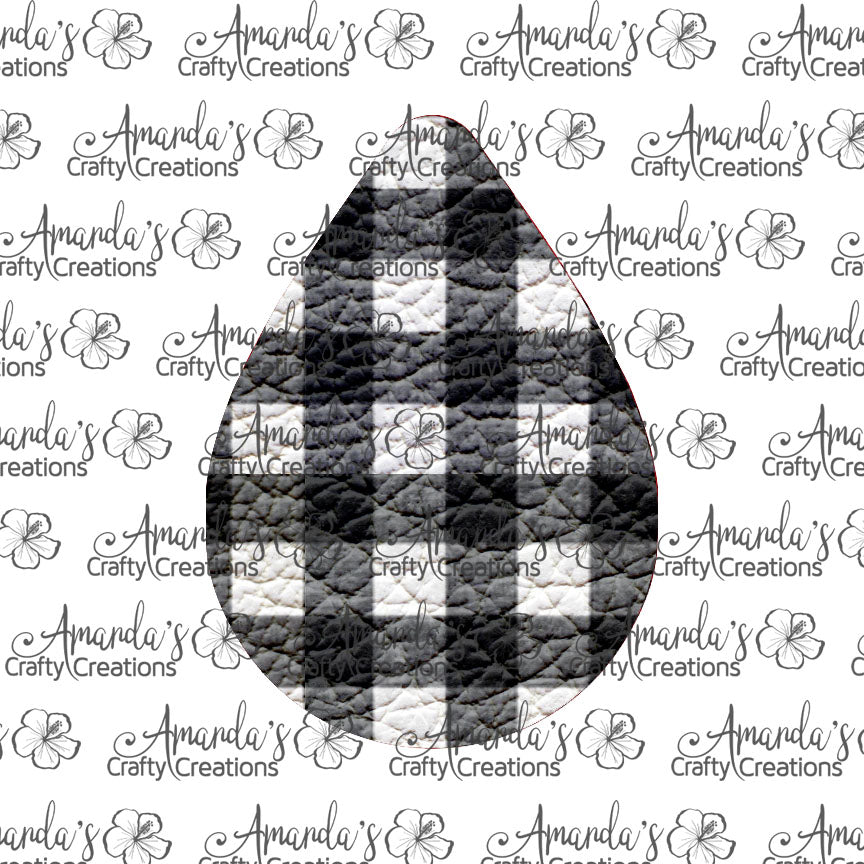 White Buffalo Plaid Teardrop Earring Sublimation Design, Hand drawn Teardrop Sublimation earring design, digital download, JPG, PNG