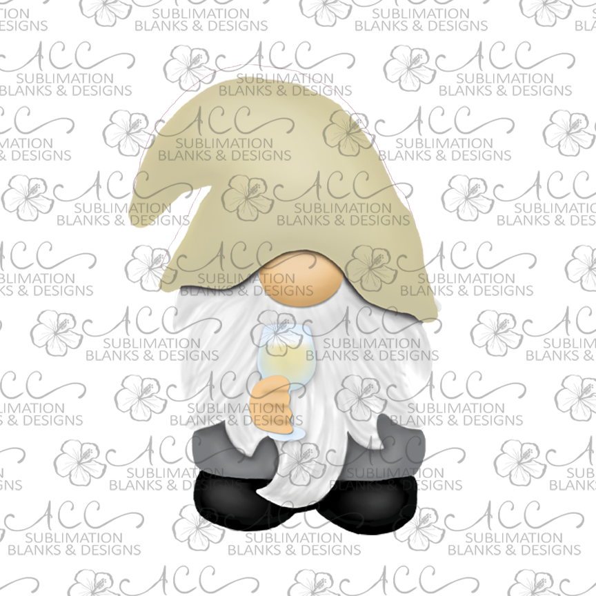 White Wine Gnome Earring Sublimation Design, Hand drawn Gnome Sublimation earring design, digital download, JPG, PNG