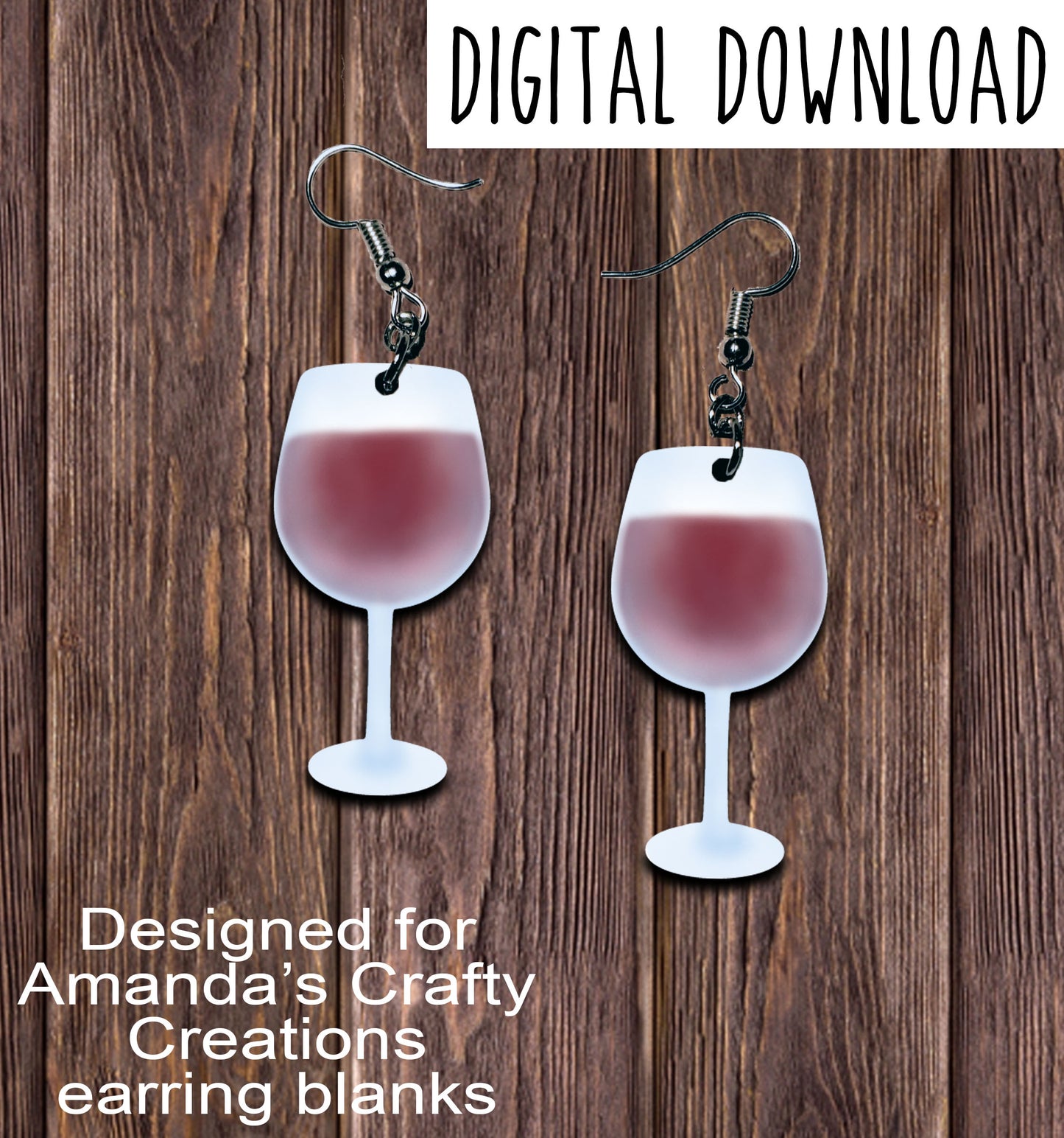 Red Wine Glasses Earring Sublimation Design, Hand drawn Wine Glasses Sublimation earring design, digital download, JPG, PNG