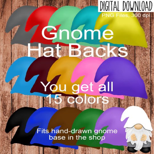 Hand drawn Gnome Hat Backs Earring Sublimation Design, Hand drawn Gnome Hat Backs Bundle Sublimation earring design, digital download, PNG