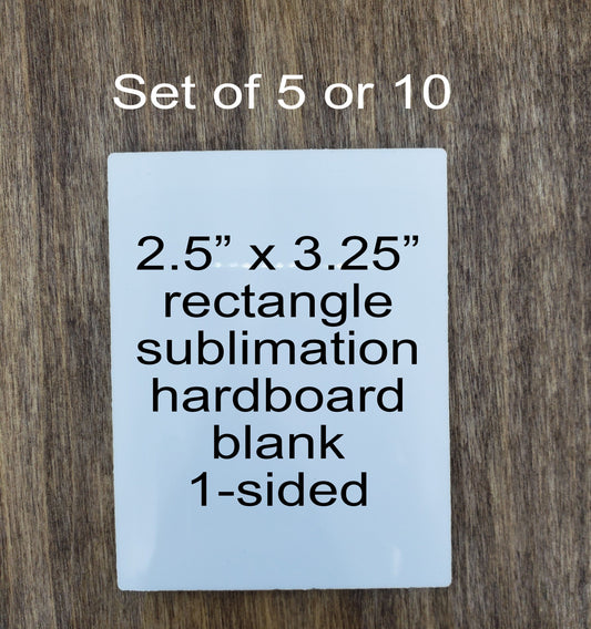 Set of 5 or 10 Sublimation rectangle hardboard blanks, rectangle sublimation hardboard blank, rectangle magnet sublimation blank