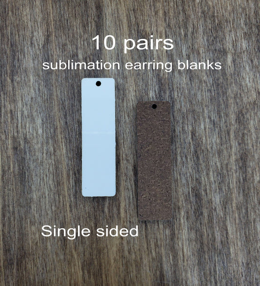 Sublimation hardboard blanks, bar earring sublimation blanks, drop bar earring blanks for sublimation