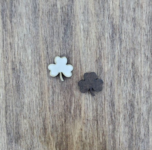 Sublimation hardboard blanks, 0.5 inch shamrock stud earring sublimation blanks, half inch shamrock stud earring blanks for sublimation