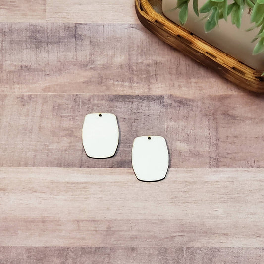Sublimation hardboard blanks, barrel earring sublimation blanks, SINGLE or DOUBLE-sided barrel shape earring blanks for sublimation