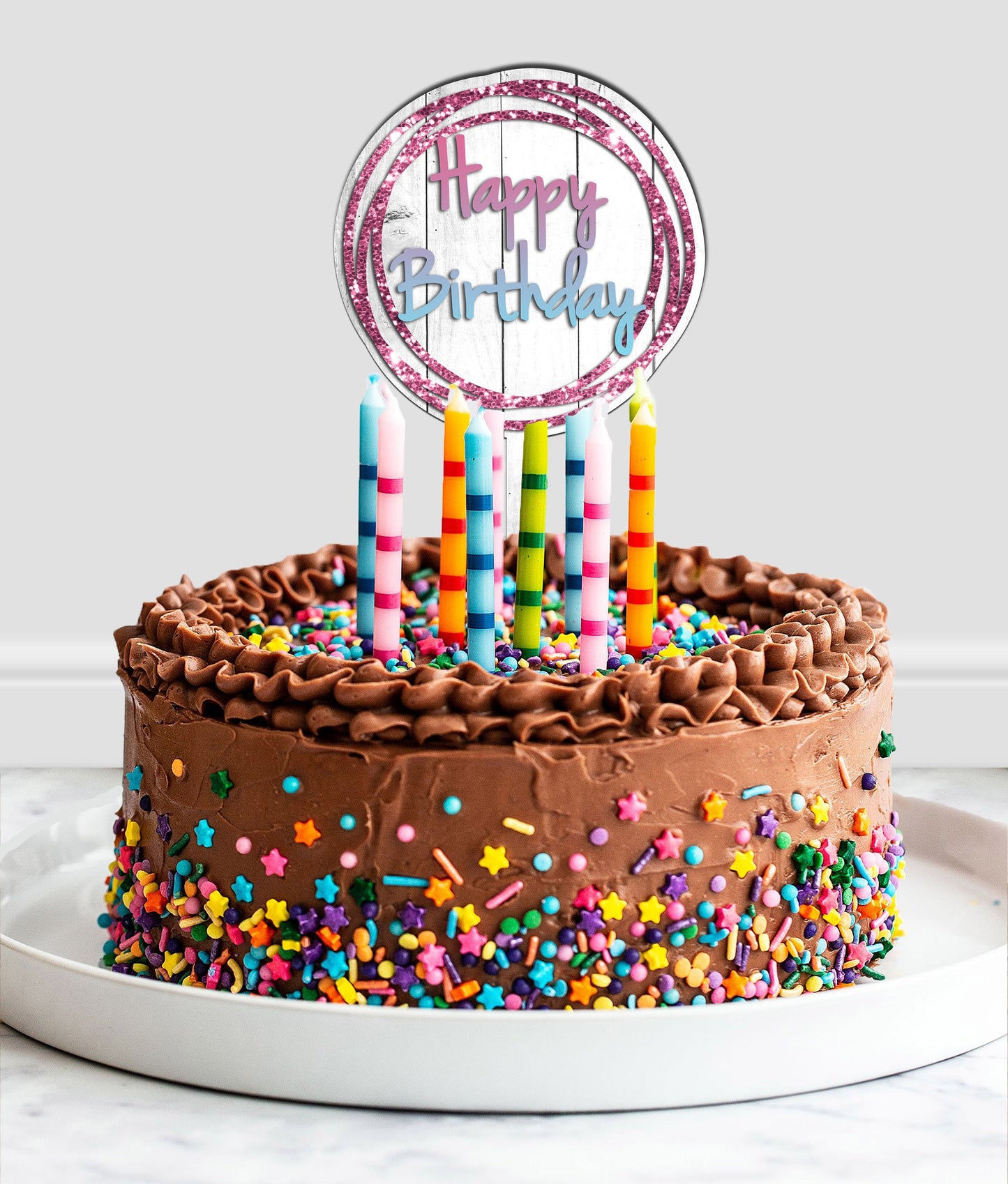 Set of 5 sublimation blank cake toppers, sublimation ready cake topper blanks, 6" cake topper sublimation blank
