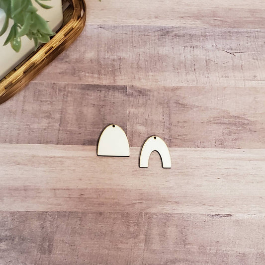Sublimation hardboard blanks, rainbow earring sublimation blanks, SINGLE or DOUBLE-sided arc shape earring blanks for sublimation