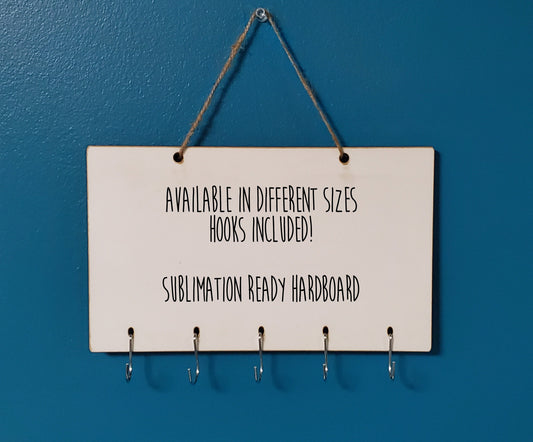 Hook board Sublimation hardboard blanks, hook hanger sublimation hardboard blank, key hook celebration sublimation blank