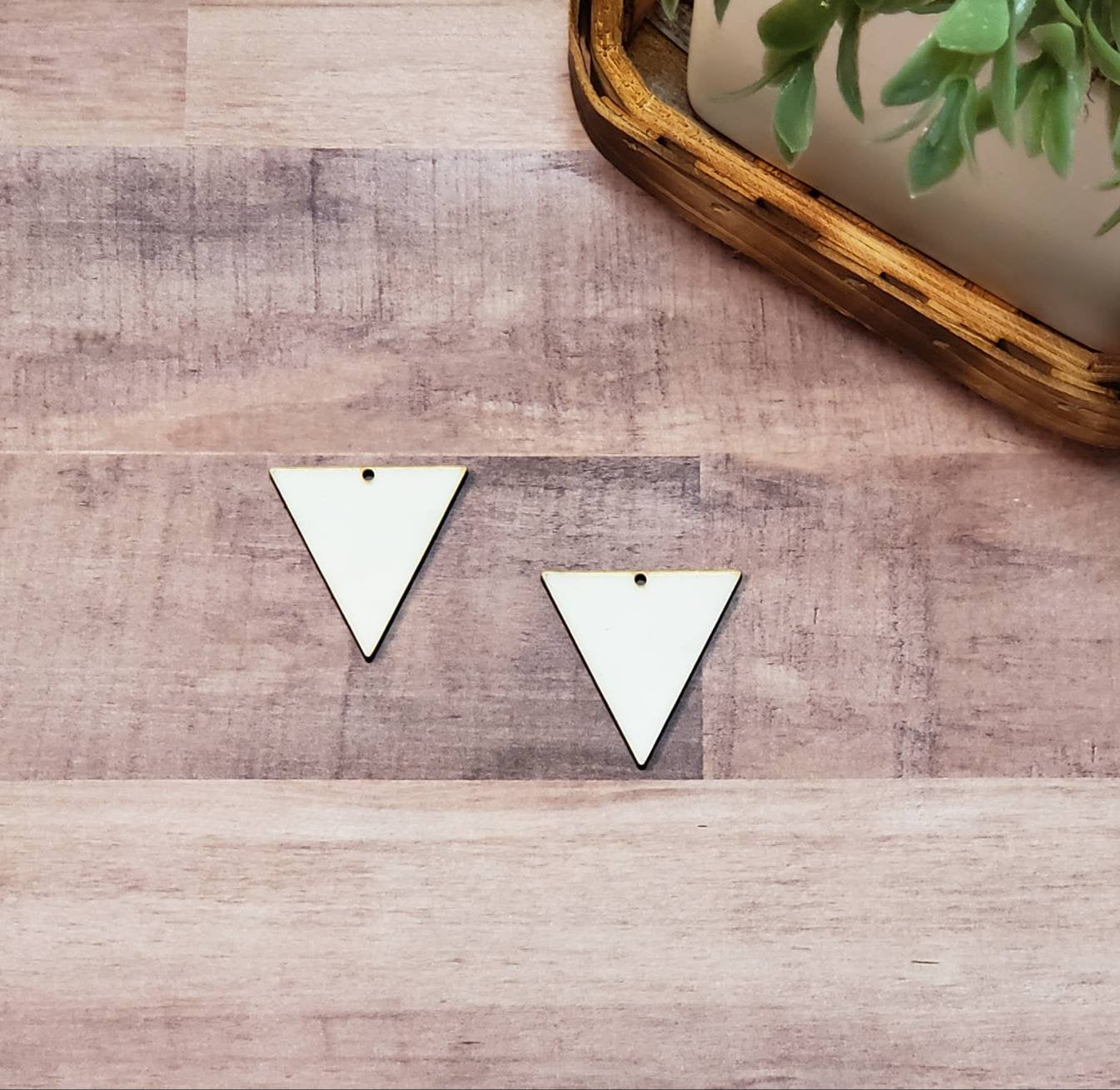 Sublimation hardboard blanks, triangle earring sublimation blanks, SINGLE or DOUBLE-sided triangle shape earring blanks for sublimation
