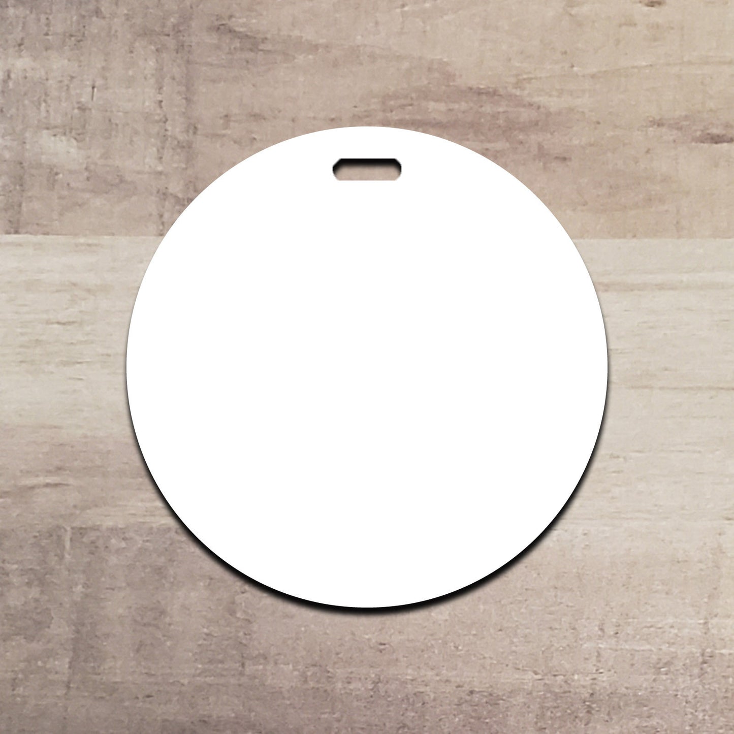 Set of 5 or 10 circle hardboard blanks, 3.5" circle sublimation hardboard blank, DOUBLE-sided circle luggage tag sublimation blank