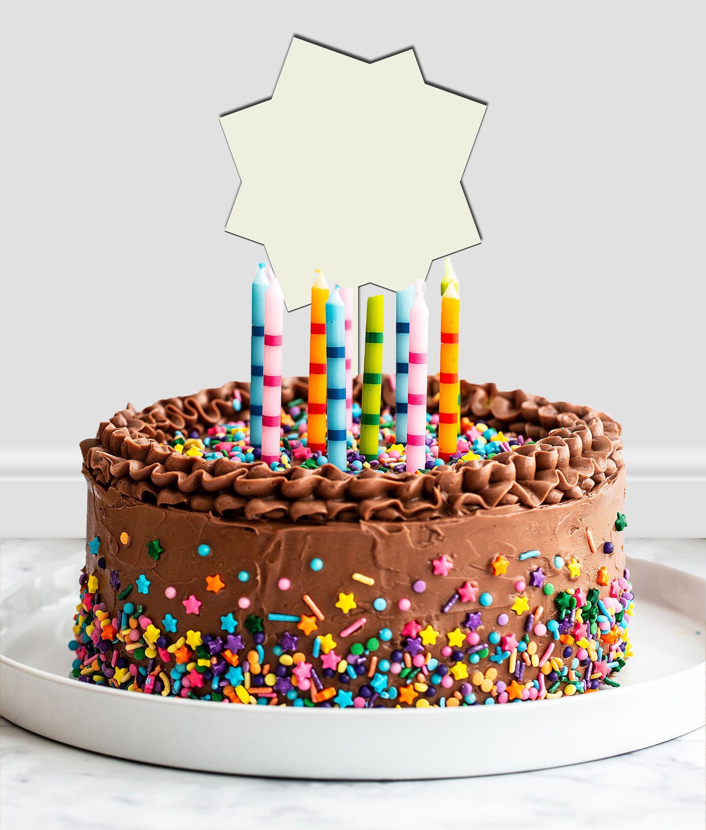 Set of 5 sublimation blank cake toppers, sublimation ready cake topper blanks, 6" cake topper sublimation blank