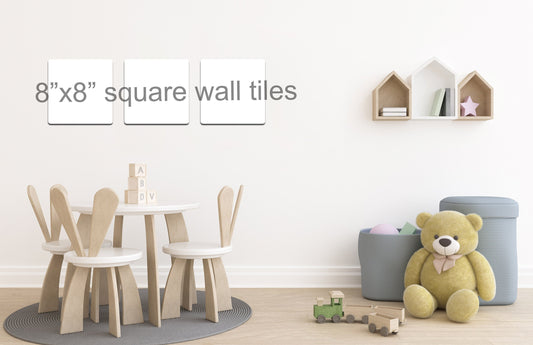 Square hardboard blanks, 8" square sublimation hardboard blank, square wall sublimation blank, wall tile hanger sublimation blank