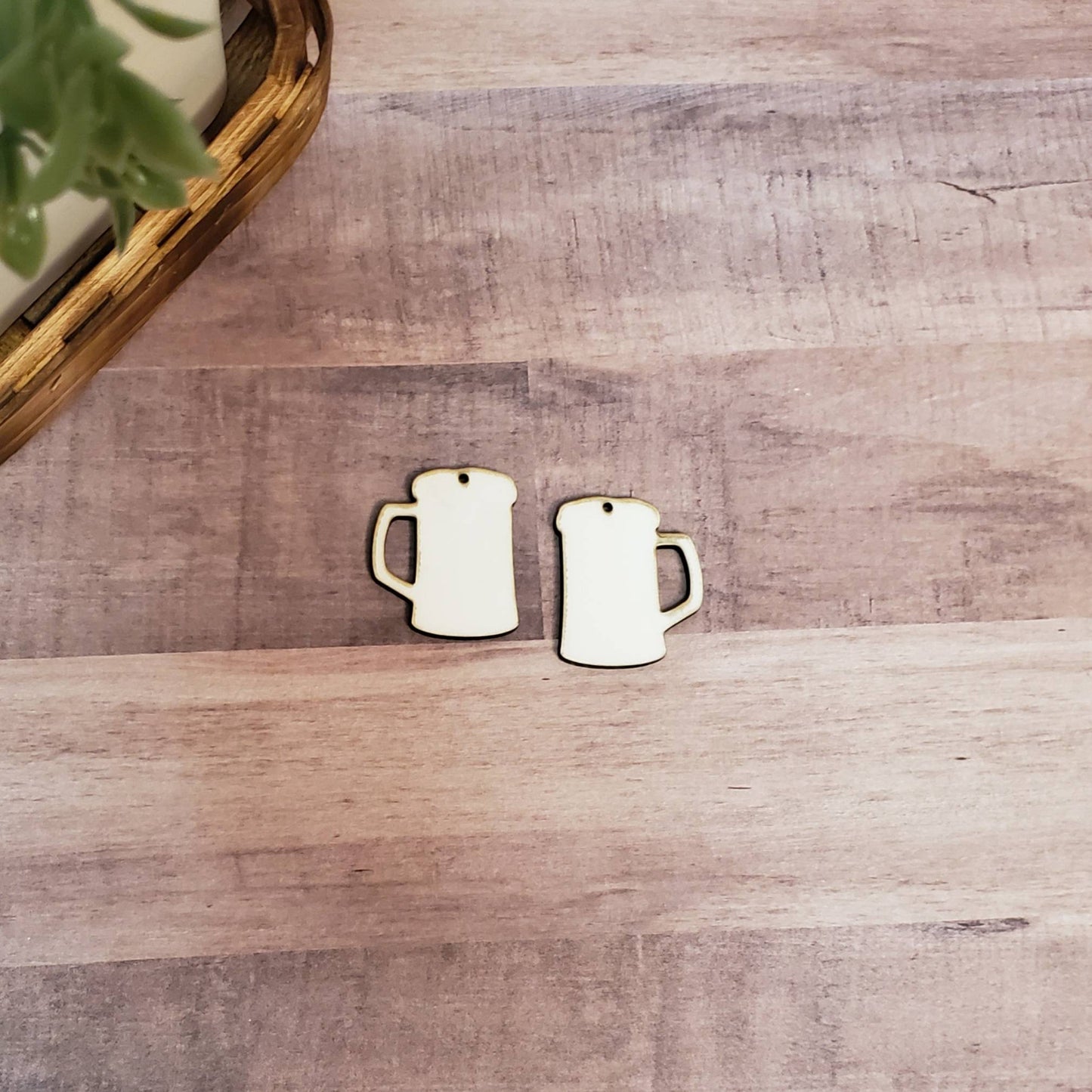 Sublimation hardboard blanks, beer mug glass earring sublimation blanks, SINGLE or DOUBLE-sided beer shape earring blanks for sublimation